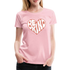 Be Kind Herz 70er Style Frauen Premium T-Shirt - Hellrosa
