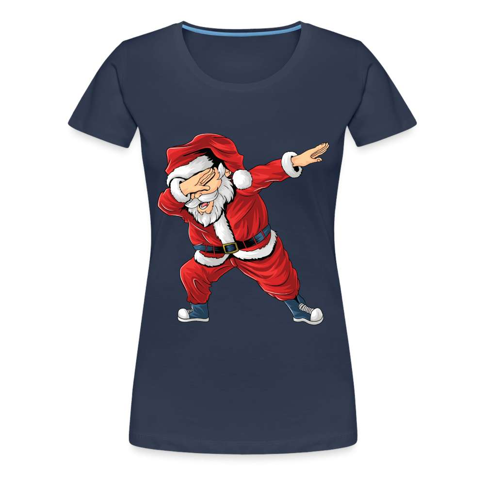 Sante Tanzender Weihnachtsmann Nikolaus Lustiges Frauen Premium T-Shirt - Navy