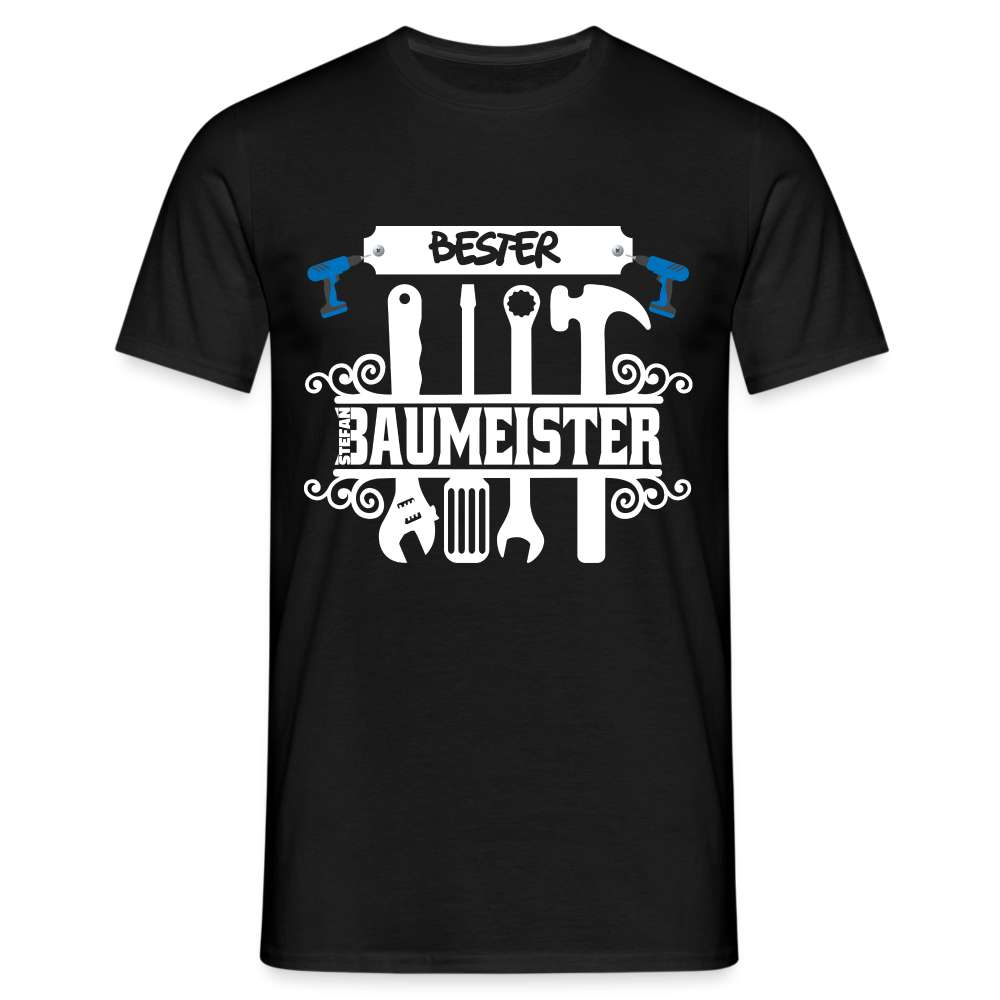 Bester Baumeister Stefan T-Shirt - Schwarz