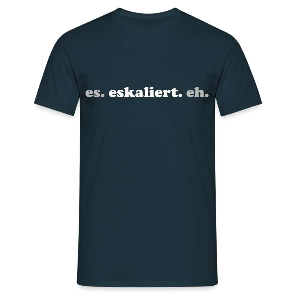 Lustiges T-Shirt Spruch Es Eskaliert Eh T-Shirt - Navy
