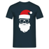 Santa Weihnachtsmann mit Sonnenbrille Lustiges T-Shirt - Navy
