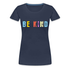 BE KIND Retro Vintage Style Frauen Premium T-Shirt - Navy