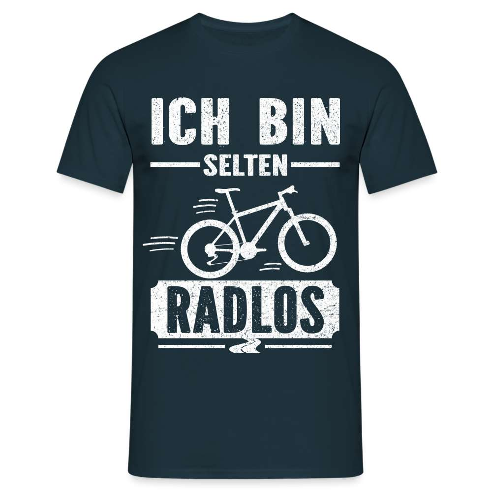 Fahrer Fahrer bin selten Radlos Lustiges Fahrrad T-Shirt - Navy