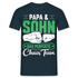 Papa Vatertag Vater und Sohn das perfekte Chaos Team Lustiges T-Shirt - Navy