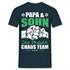 Papa Vatertag Vater und Sohn das perfekte Chaos Team Lustiges T-Shirt - Navy