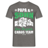 Papa Vatertag Vater und Sohn das perfekte Chaos Team Lustiges T-Shirt - Graphit