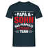 Papa Vatertag Vater und Sohn das perfekte Chaos Team Lustiges T-Shirt - Navy