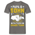 Papa Vatertag Vater und Sohn das perfekte Chaos Team Lustiges T-Shirt - Graphit