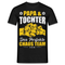 Papa Vatertag Papa und Tochter das perfekte Chaos Team Lustiges T-Shirt - Schwarz