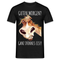 Pferd Morgenmuffel Guten morgen Ganz dünnes Eis lustiges T-Shirt - Schwarz