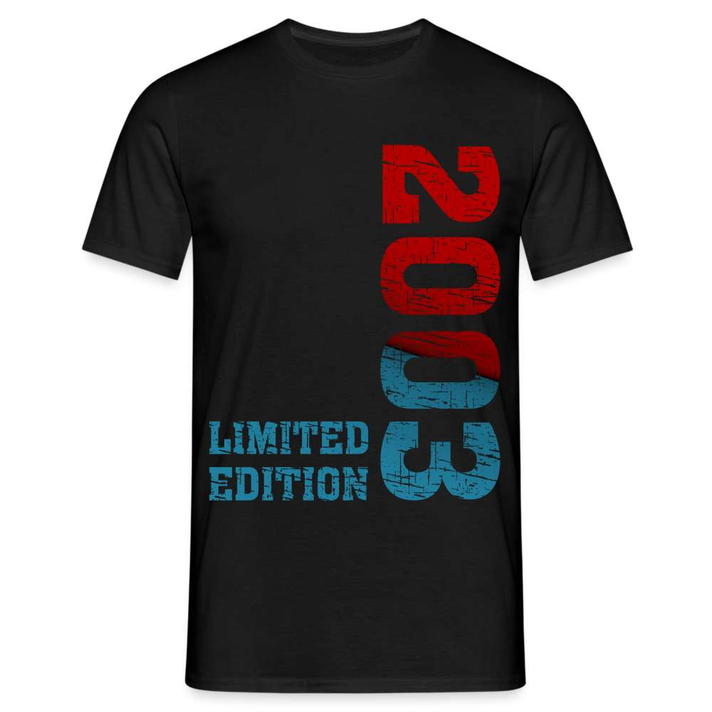 20. Geburtstag 2003 Limited Edition Geschenk T-Shirt - Schwarz