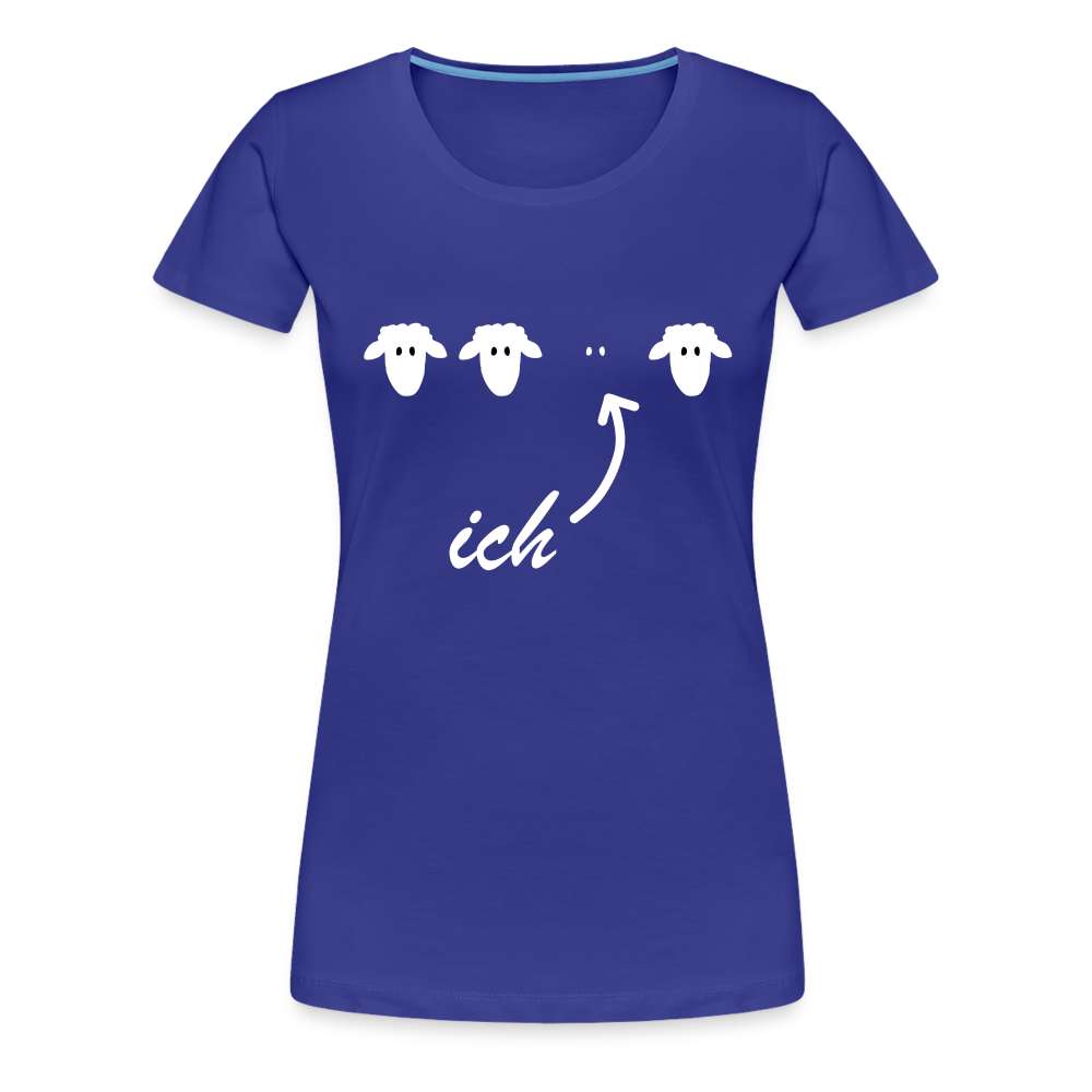 Ich bin das schwarze Schaf Lustig Sarkastisches Frauen T-Shirt - Königsblau