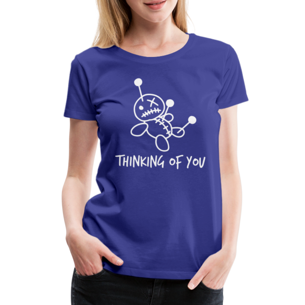 Voodoo Puppe Thinking of you lustiges Frauen Premium T-Shirt - Königsblau