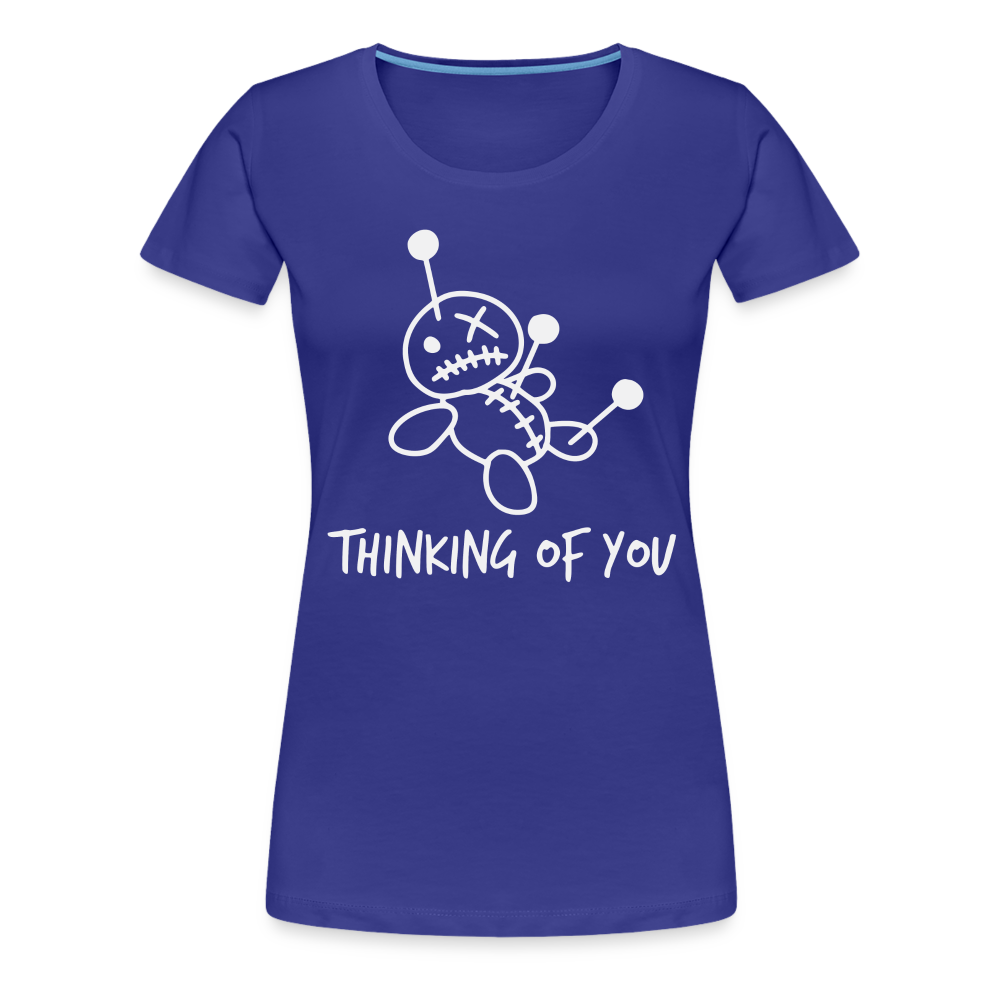 Voodoo Puppe Thinking of you lustiges Frauen Premium T-Shirt - Königsblau
