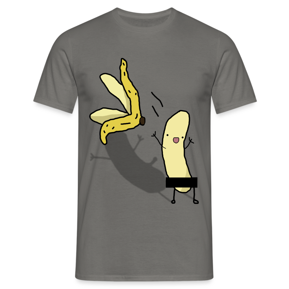 Lustige strippende Banane Männer Fun T-Shirt - Graphit