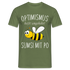 Für Imker - Optimismus umgekehrt Sumsi mit Po Lustiges T-Shirt - Militärgrün