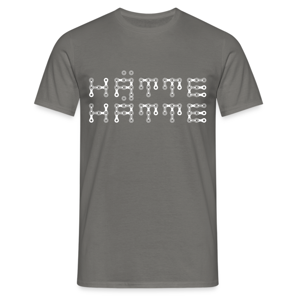 Fahrrad Fahrer Hätte Hätte Fahrradkette Witziges Männer T-Shirt - Graphit