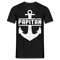 Vatertag Shirt Papa Papitän Anker Retro Style Geschenk T-Shirt - Schwarz