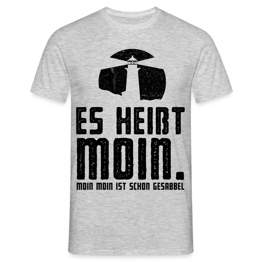 Leuchtturm Es Heißt Moin T-Shirt - Grau meliert