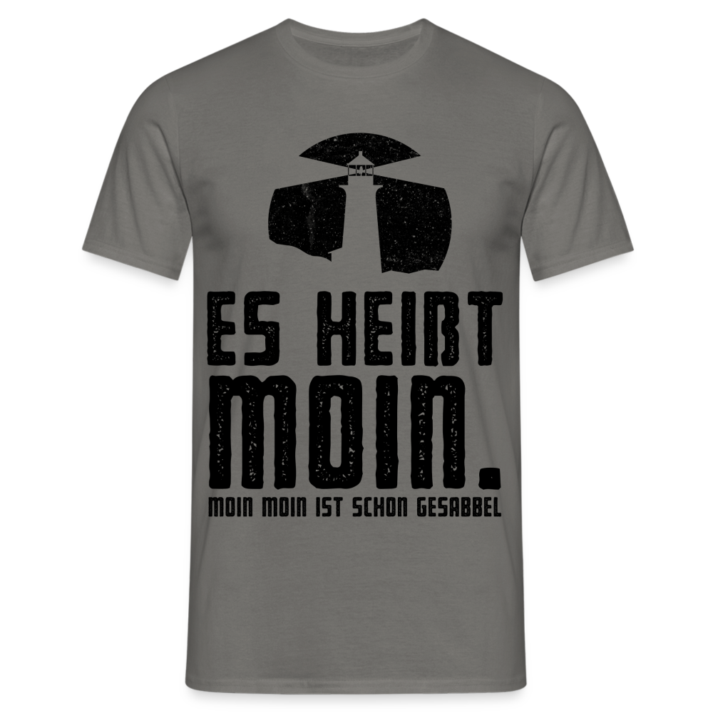 Leuchtturm Es Heißt Moin T-Shirt - Graphit