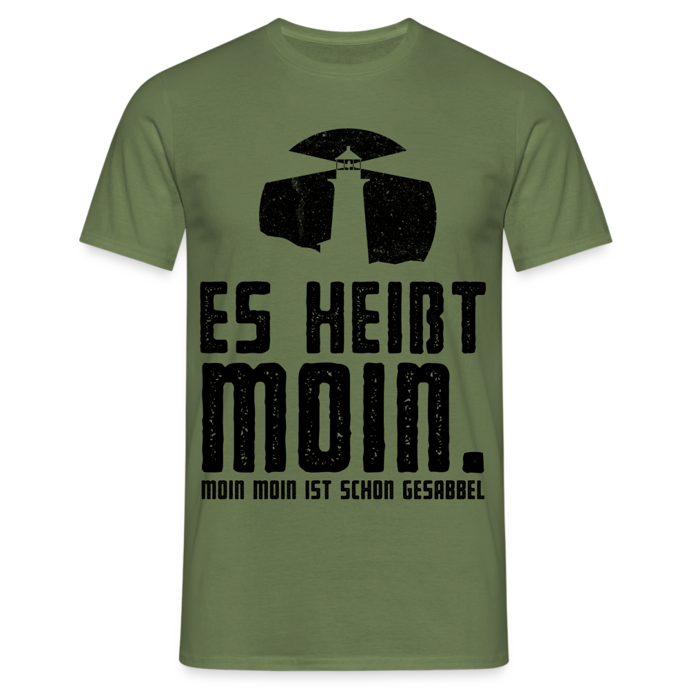 Leuchtturm Es Heißt Moin T-Shirt - Militärgrün