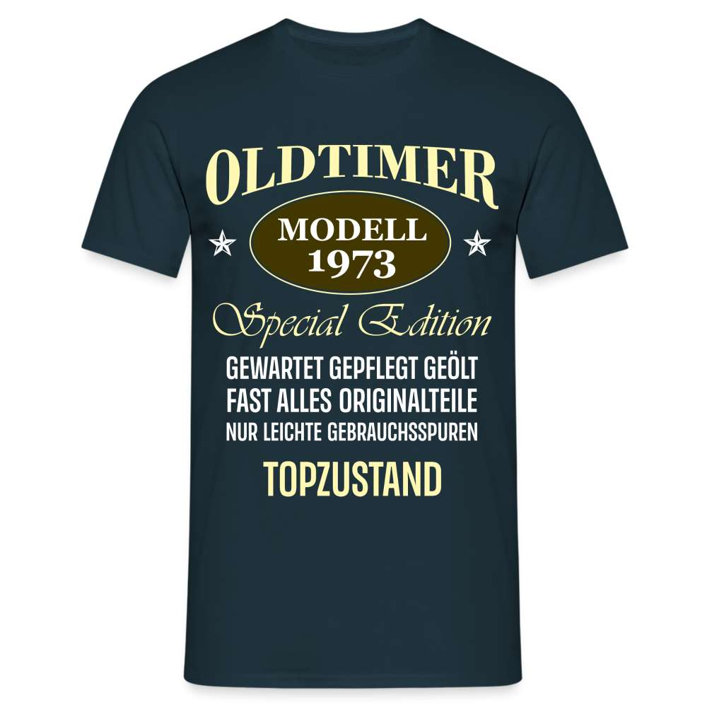 50. Geburtstag Oldtimer Top Zustand Lustiges Geschenk T-Shirt - Navy