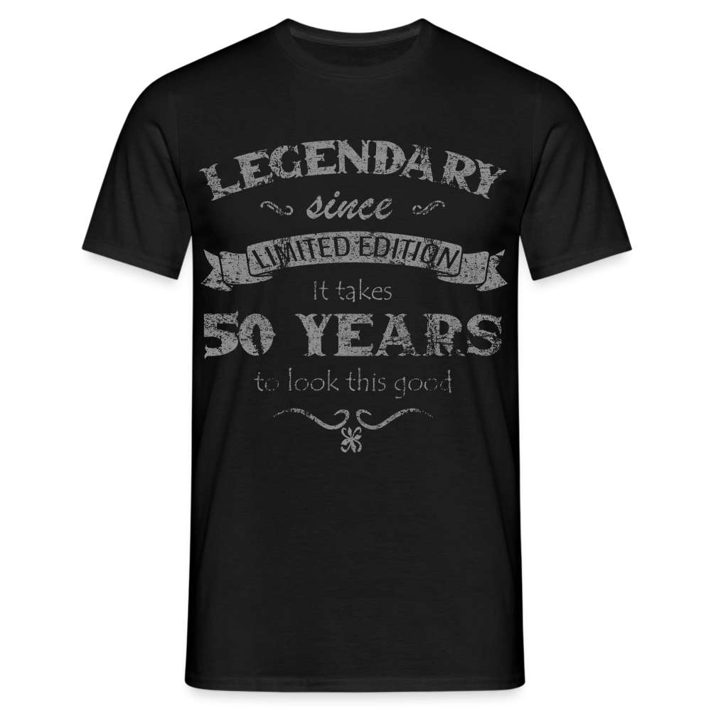 50. Geburtstag Vintage Retro Style Limited Edition Geschenk T-Shirt - Schwarz