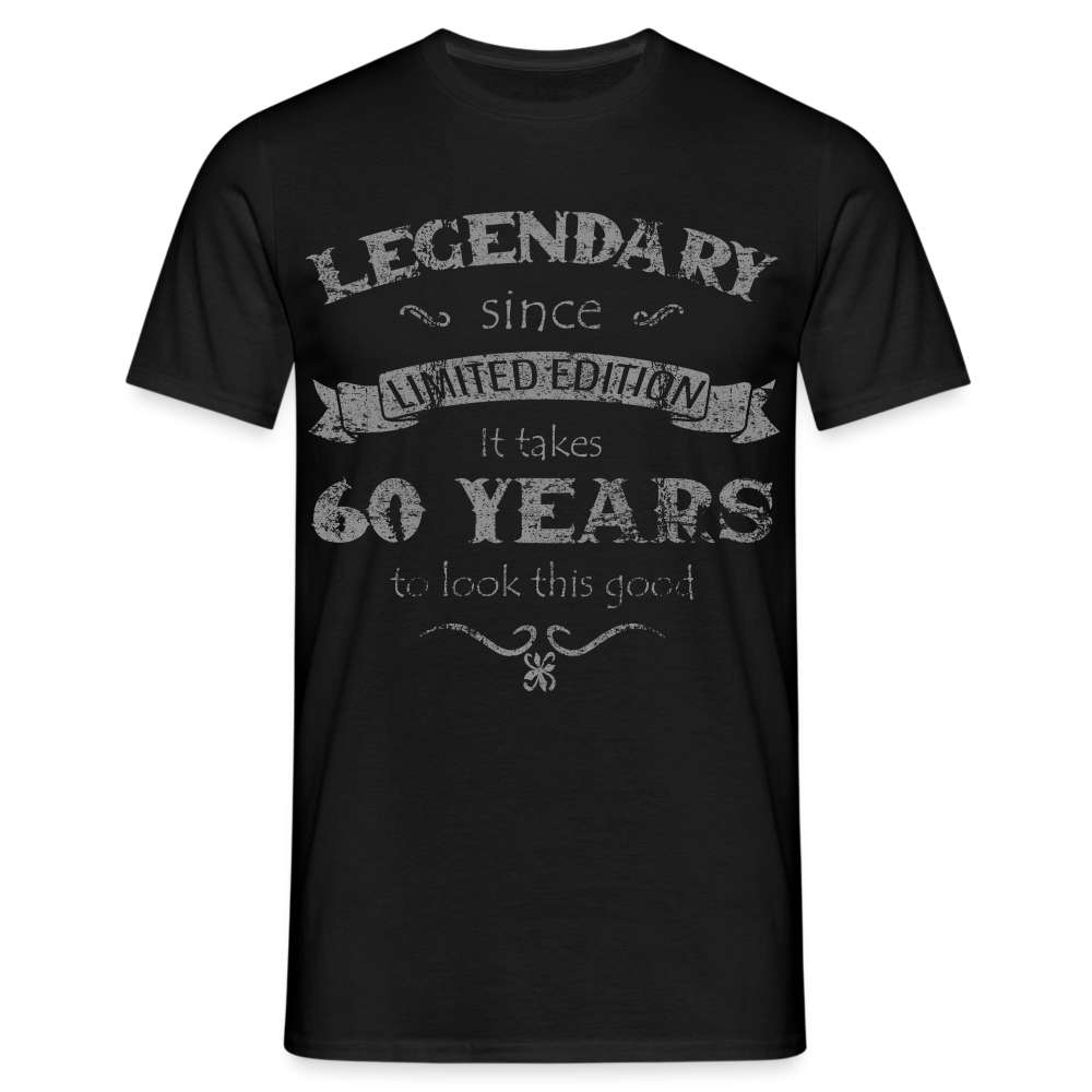 60. Geburtstag Vintage Retro Style Limited Edition Geschenk T-Shirt - Schwarz