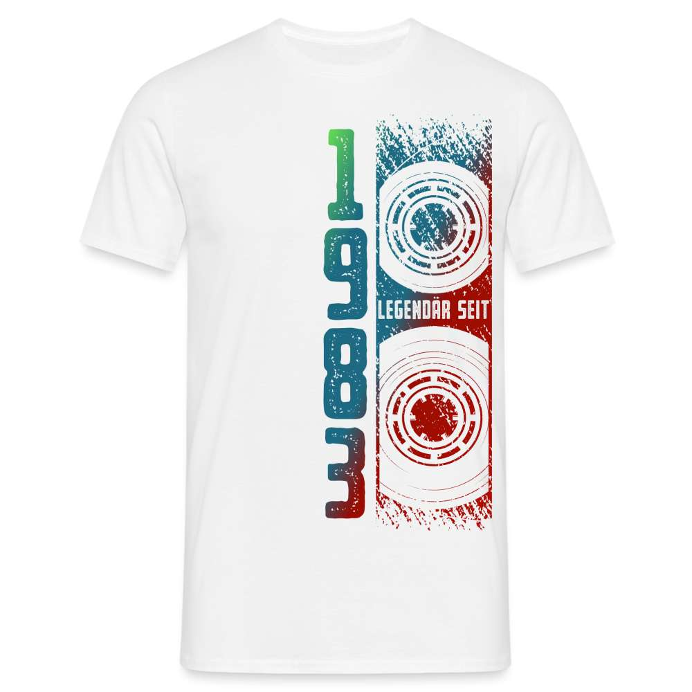 40. Geburtstag 1983 Vintage Retro Kassette Geschenk T-Shirt - weiß