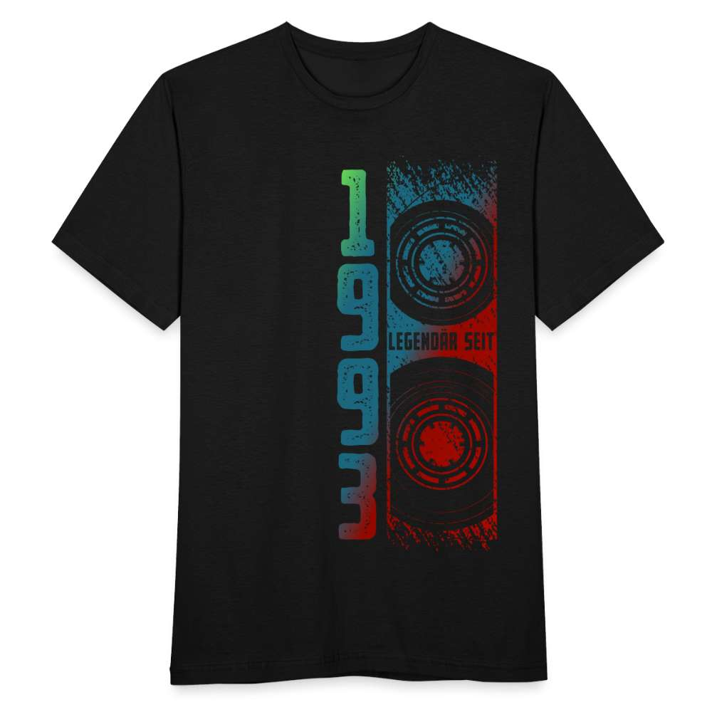 30. Geburtstag Retro Style 1993 Musik Kassette Geschenk T-Shirt - Schwarz