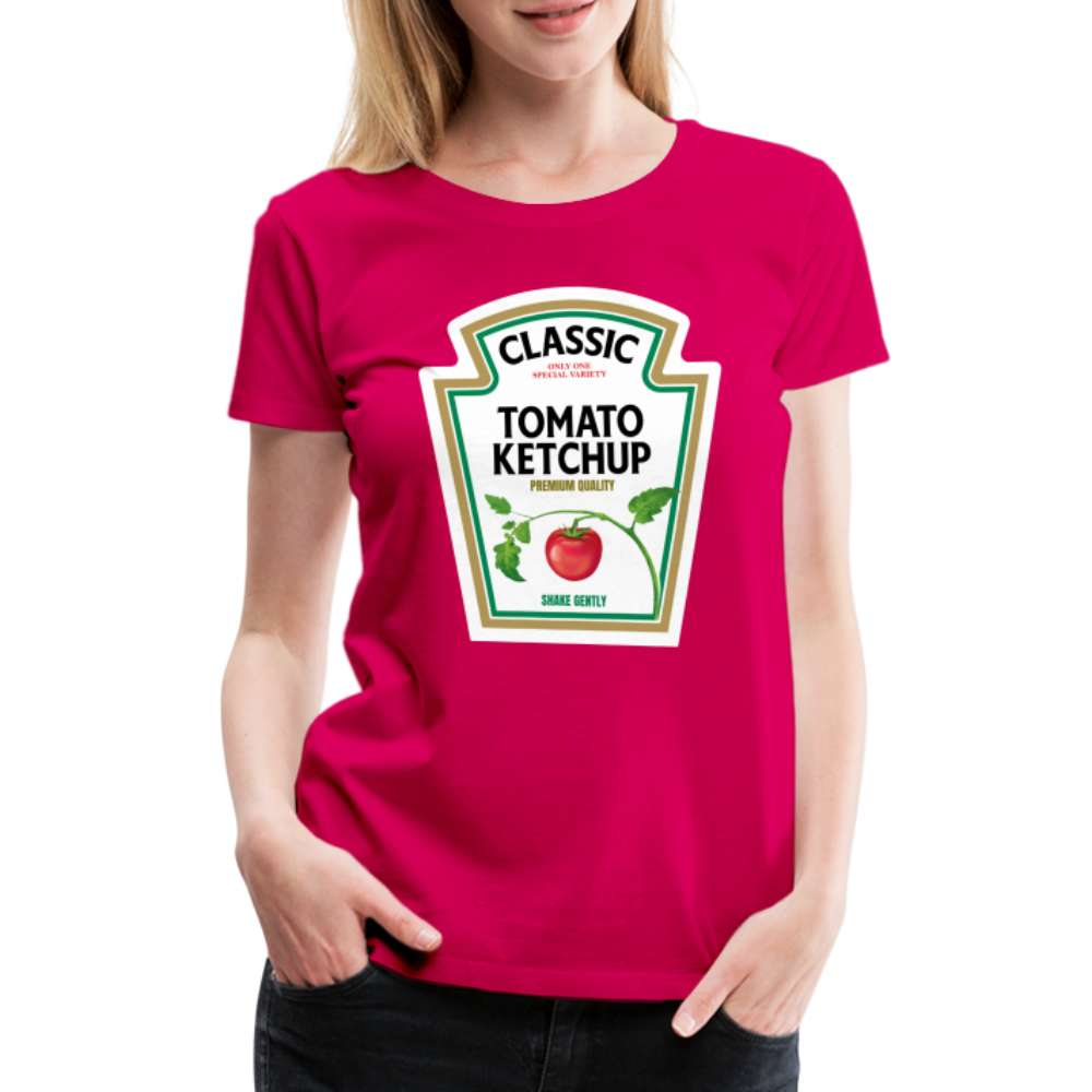 Ketchup Halloween 2022 Kostüm Lustiges Frauen Premium T-Shirt - dunkles Pink