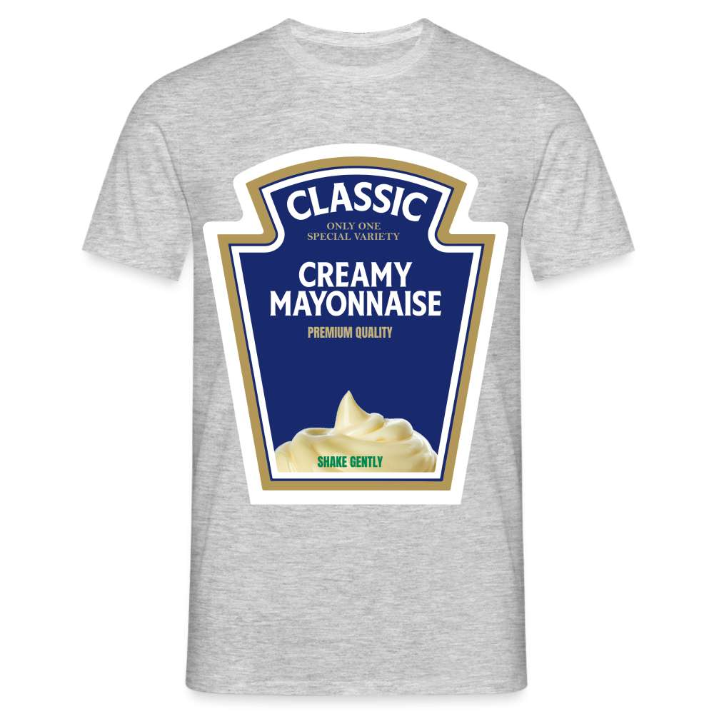 Mayonnaise Kostüm Lustiges T-Shirt - Grau meliert