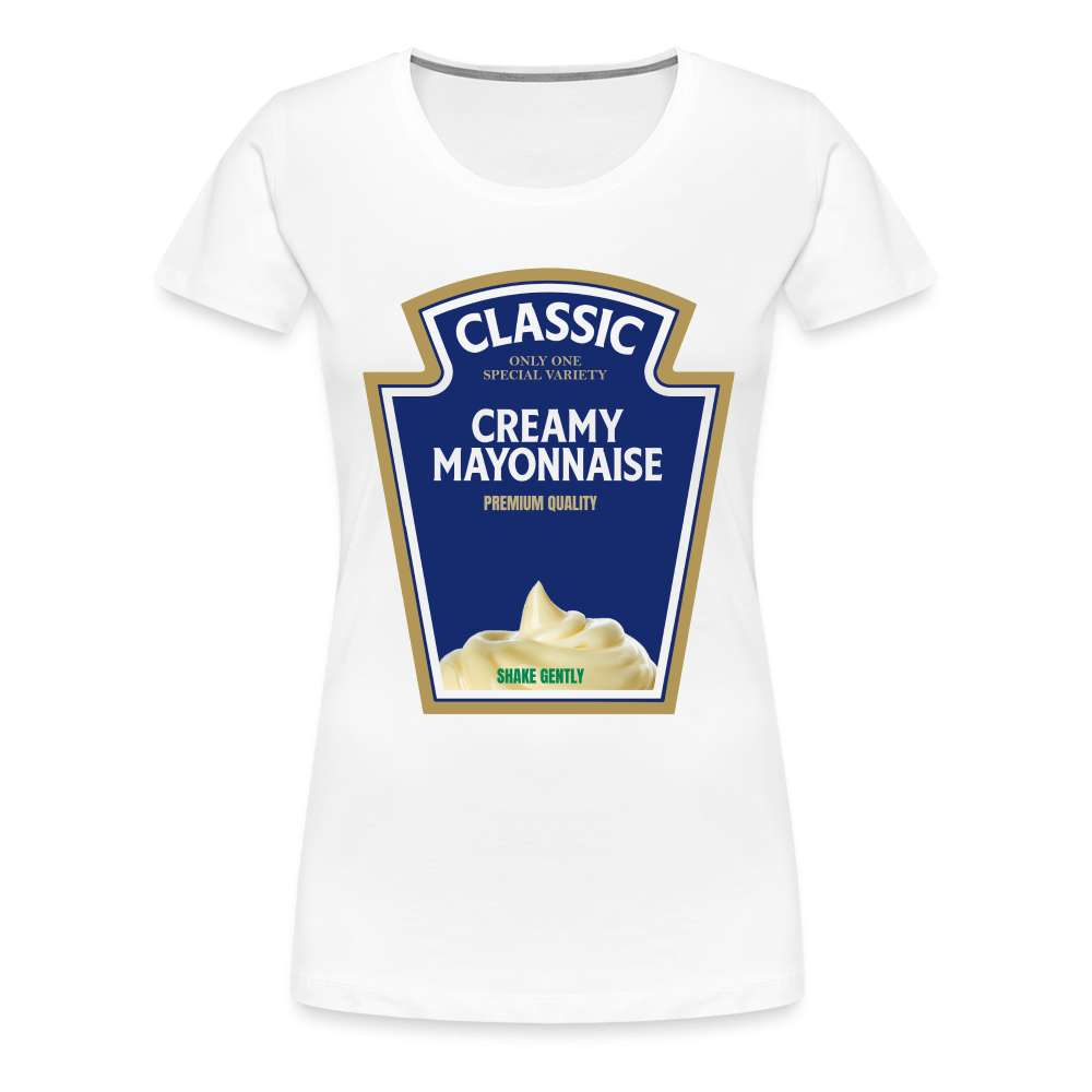 Mayonnaise Kostüm Lustiges Frauen Premium T-Shirt - weiß