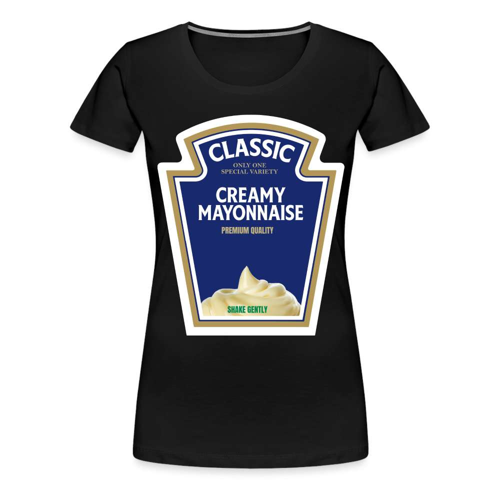 Mayonnaise Kostüm Lustiges Frauen Premium T-Shirt - Schwarz