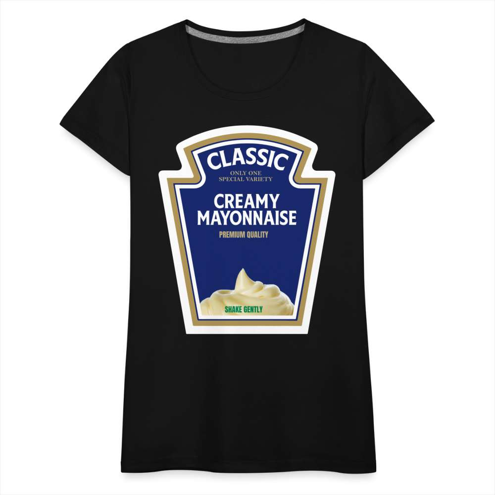 Mayonnaise Kostüm Lustiges Frauen Premium T-Shirt - Schwarz