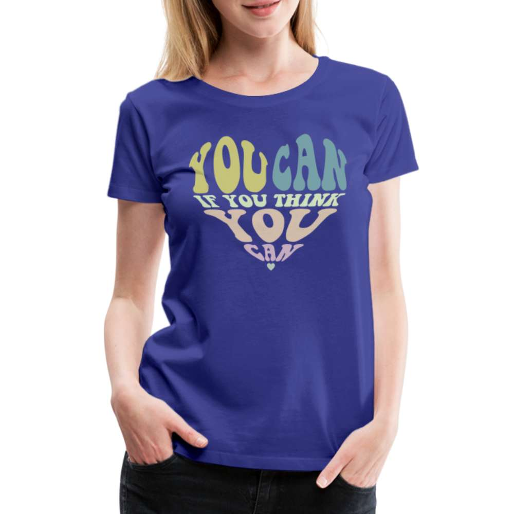 Retro Herz Boho Style Premium T-Shirt - Königsblau