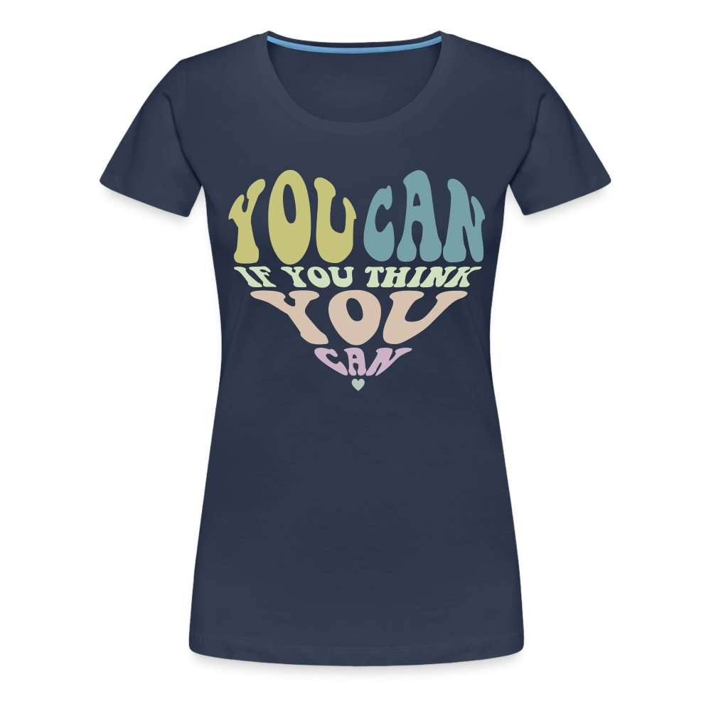 Retro Herz Boho Style Premium T-Shirt - Navy