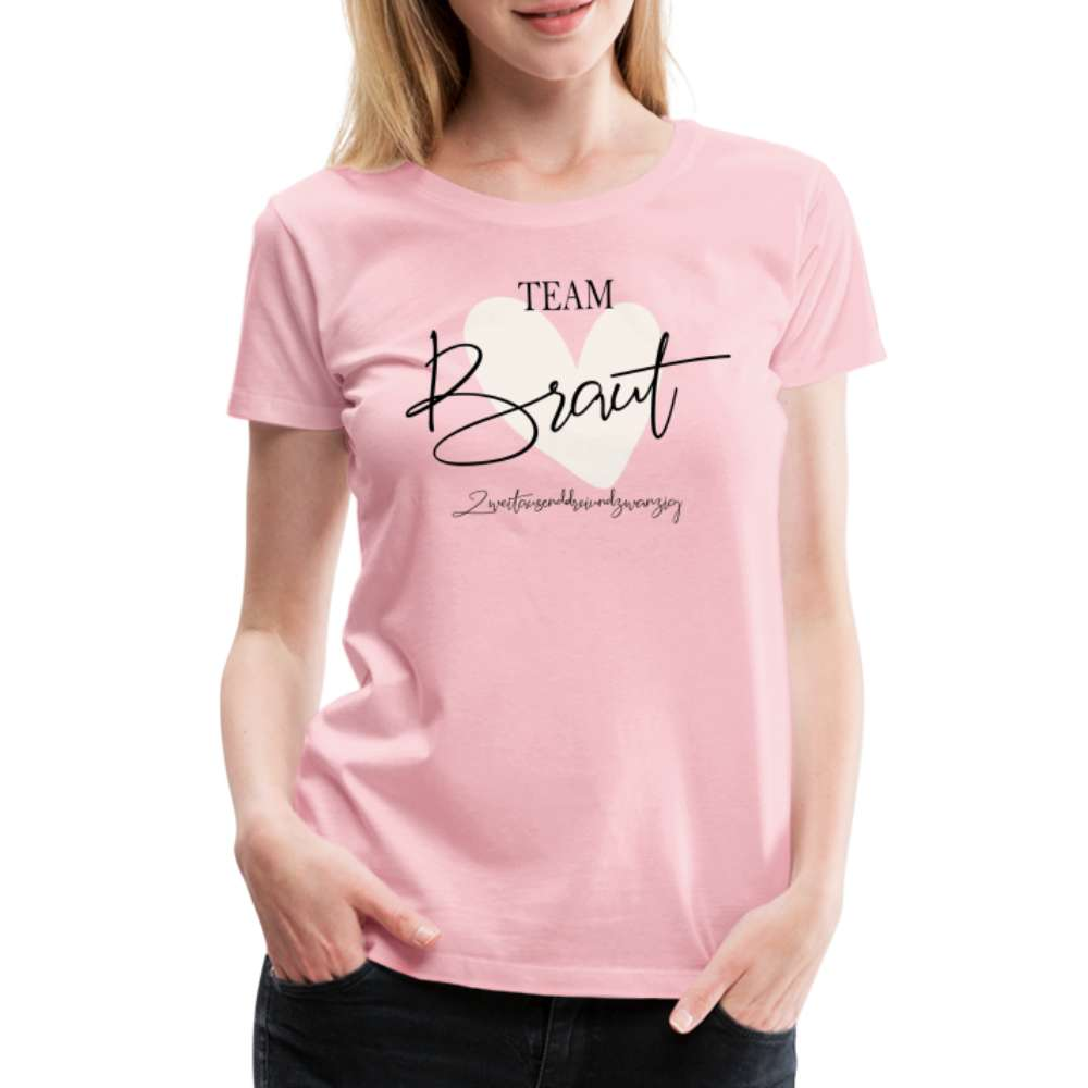 JGA Braut Shirt | Hochzeit Geschenk Frauen Premium T-Shirt - Hellrosa