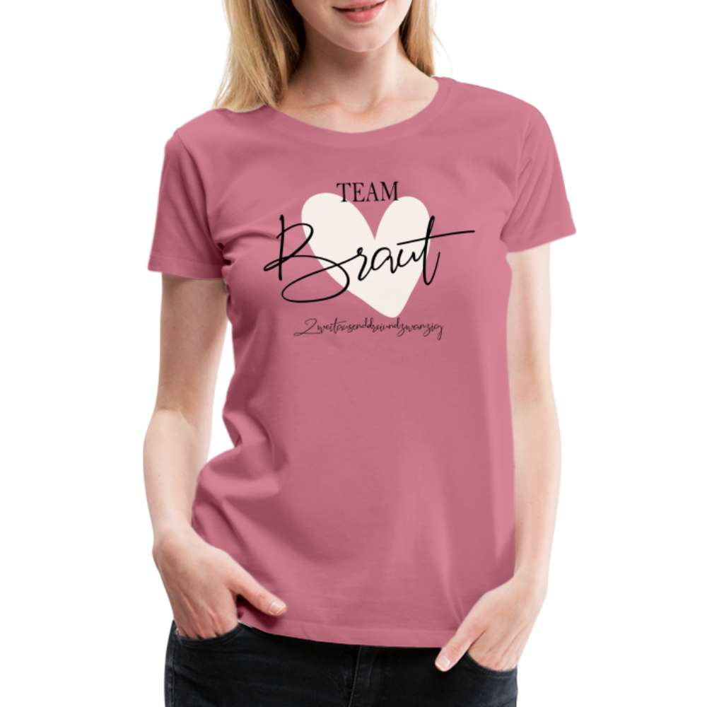 JGA Braut Shirt | Hochzeit Geschenk Frauen Premium T-Shirt - Malve
