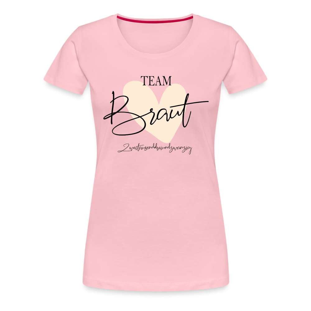 JGA Braut Shirt | Hochzeit Geschenk Frauen Premium T-Shirt - Hellrosa