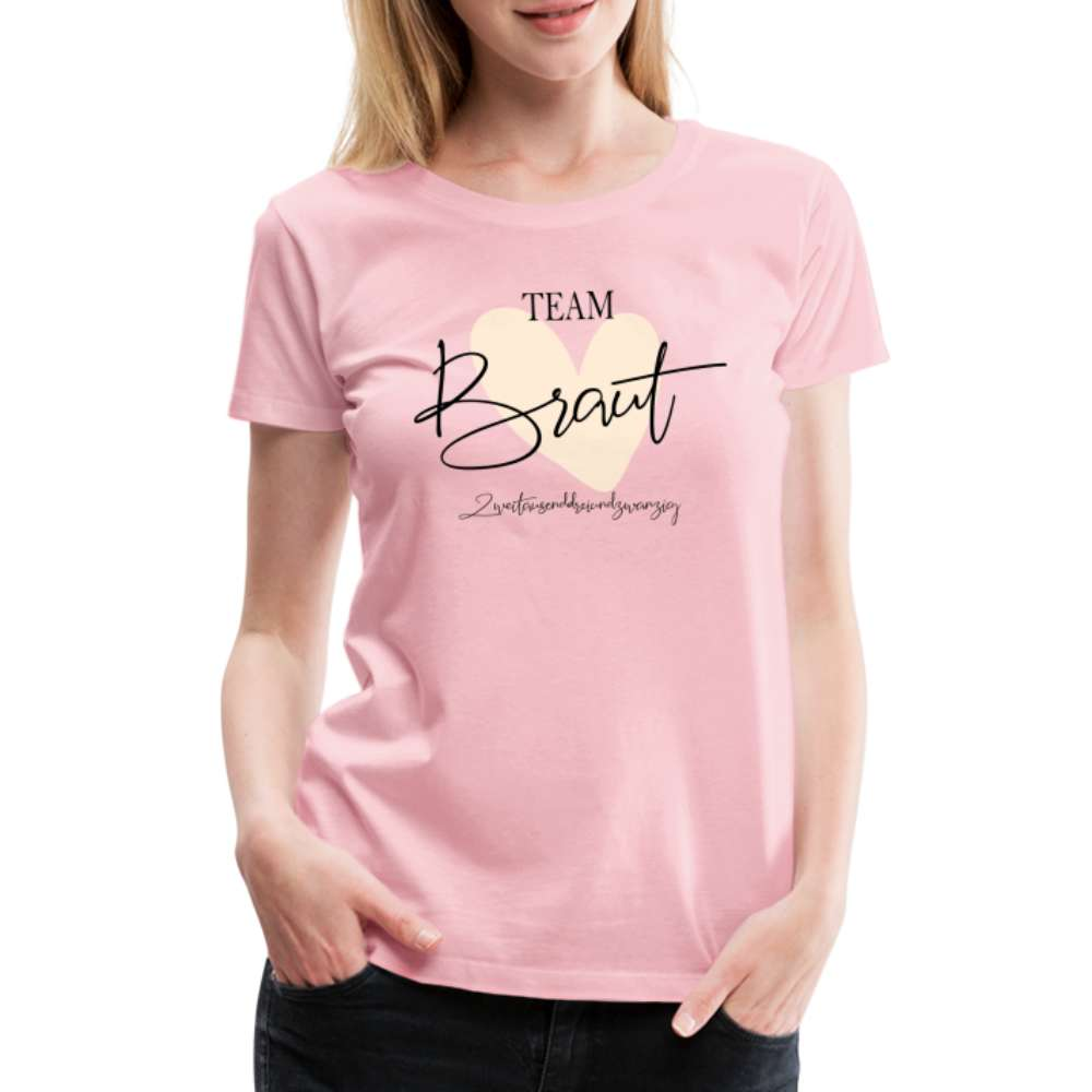 JGA Braut Shirt | Hochzeit Geschenk Frauen Premium T-Shirt - Hellrosa
