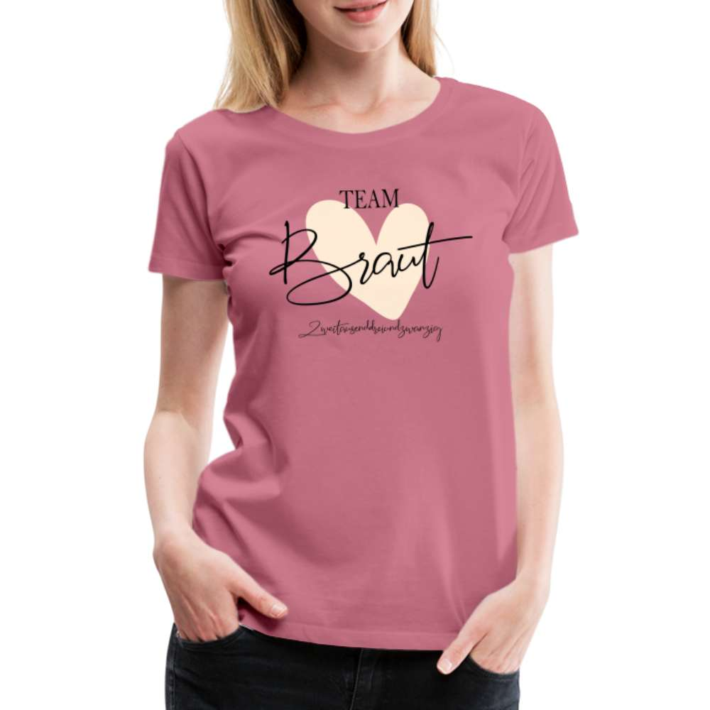 JGA Braut Shirt | Hochzeit Geschenk Frauen Premium T-Shirt - Malve