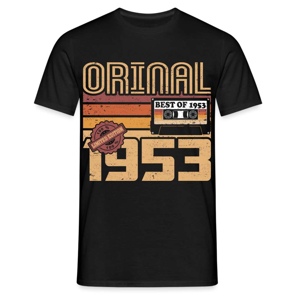 70. Geburtstag Geschenk Shirt 1953 Retro Limited Edition Geschenkidee T-Shirt - Schwarz