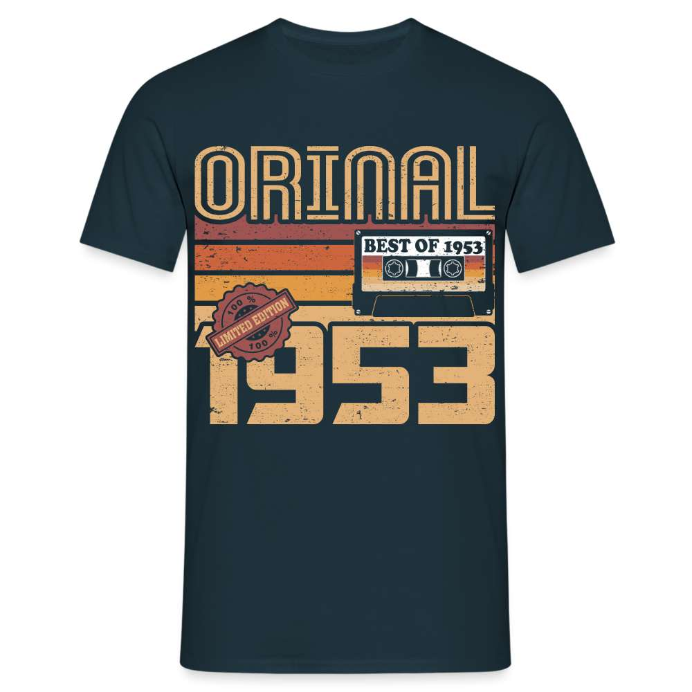 70. Geburtstag Geschenk Shirt 1953 Retro Limited Edition Geschenkidee T-Shirt - Navy