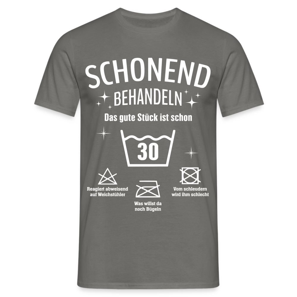 30. Geburtstags T-Shirt Schonend Behandeln - Das gute Stück is schon 30 Lustiges Geschenk Shirt - Graphit