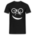 Fahrradfahrer Fahrrad Smiley Geschenkidee Männer T-Shirt - Schwarz