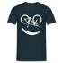 Fahrradfahrer Fahrrad Smiley Geschenkidee Männer T-Shirt - Navy