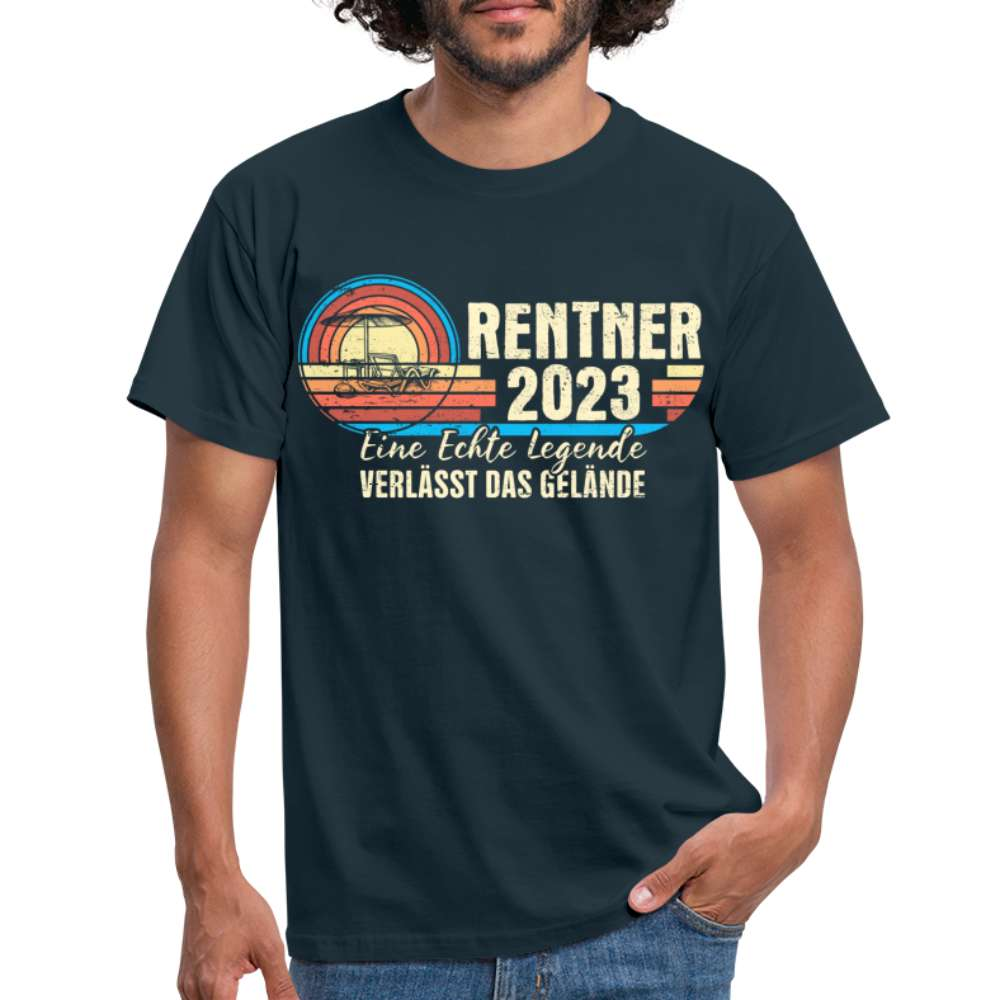 Rentner 2023 Eine Legende verlässt das Gelände Rente Geschenk T-Shirt - Navy