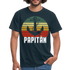 Vatertag Shirt Papa Papitän Anker Retro Style Geschenk T-Shirt - Navy
