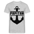 Vatertag Shirt Papa Papitän Anker Retro Style Geschenk T-Shirt - Grau meliert